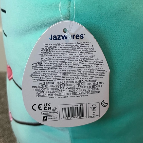 😻 Charisma Teal Cat Heart String Lights Valentines Day Squishmallows 16” BNWT - Picture 5 of 6